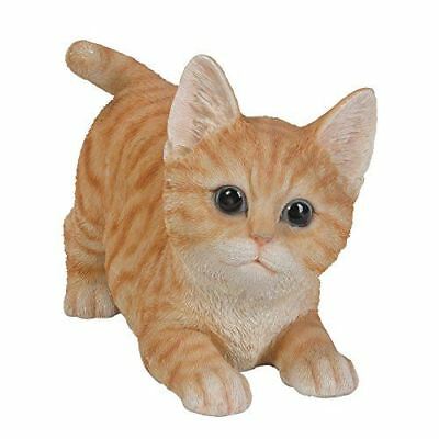 Realistic and Playful Orange Tabby Kitten Collectible Figurine 8" Tall Cat - Image 5