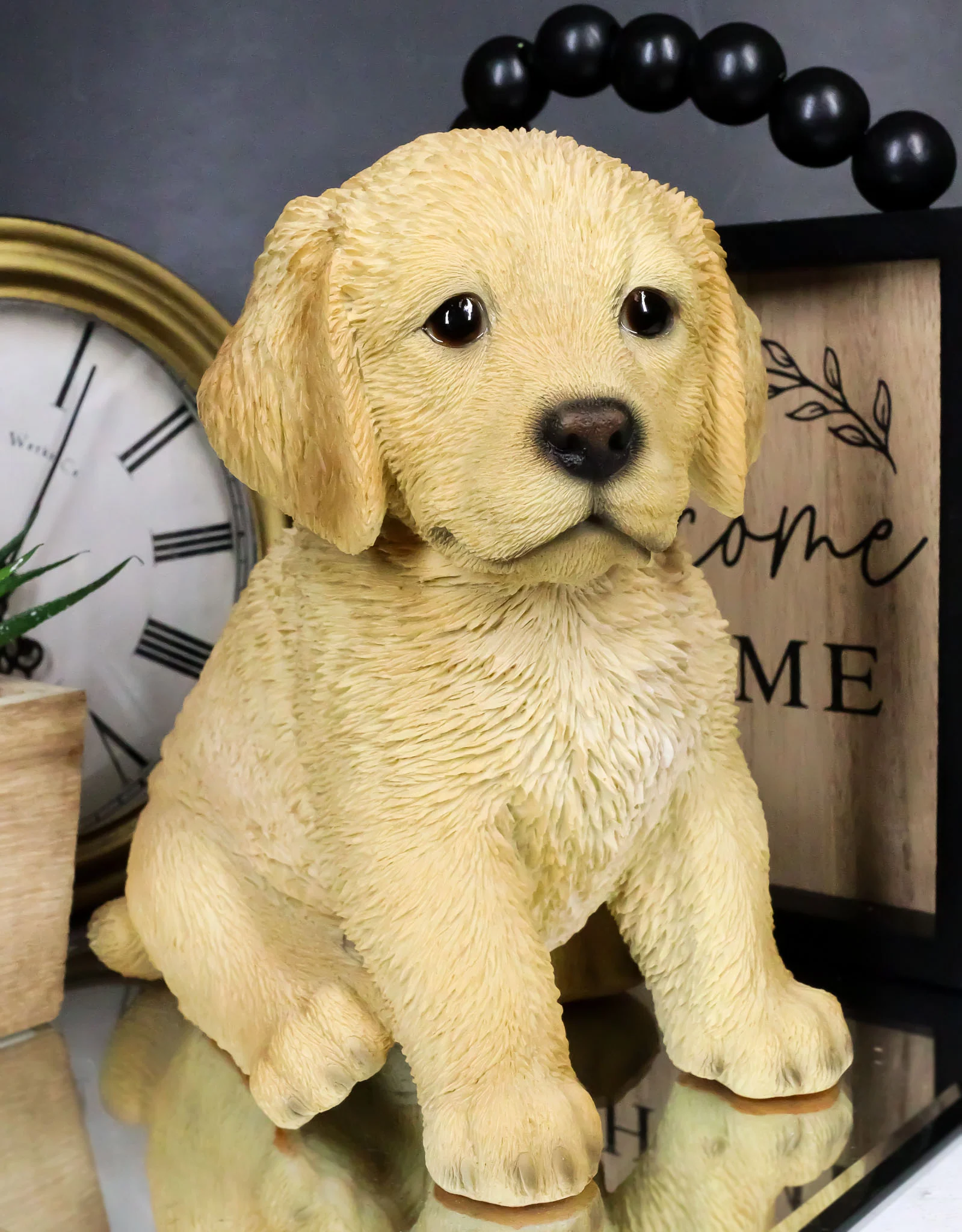 Realistic Lifelike Fawn Golden Retriever Puppy Figurine 6.5"Tall Animal Dog - Image 7