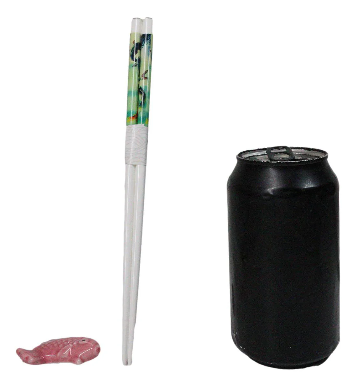 Red And Pink Auspicious Koi Fishes Set of 2 Chopsticks And Ceramic Rests Set - Image 7