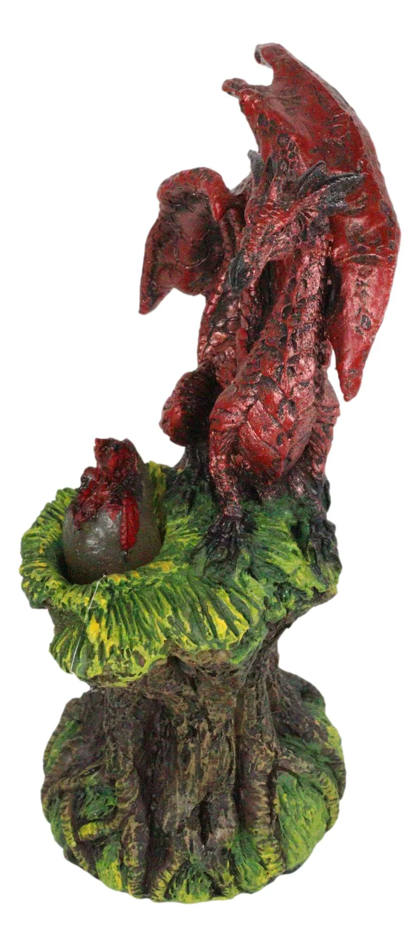 Ebros Red Volcano Dragon Mother Guarding LED Translucent Egg Figurine Night Light - Image 4