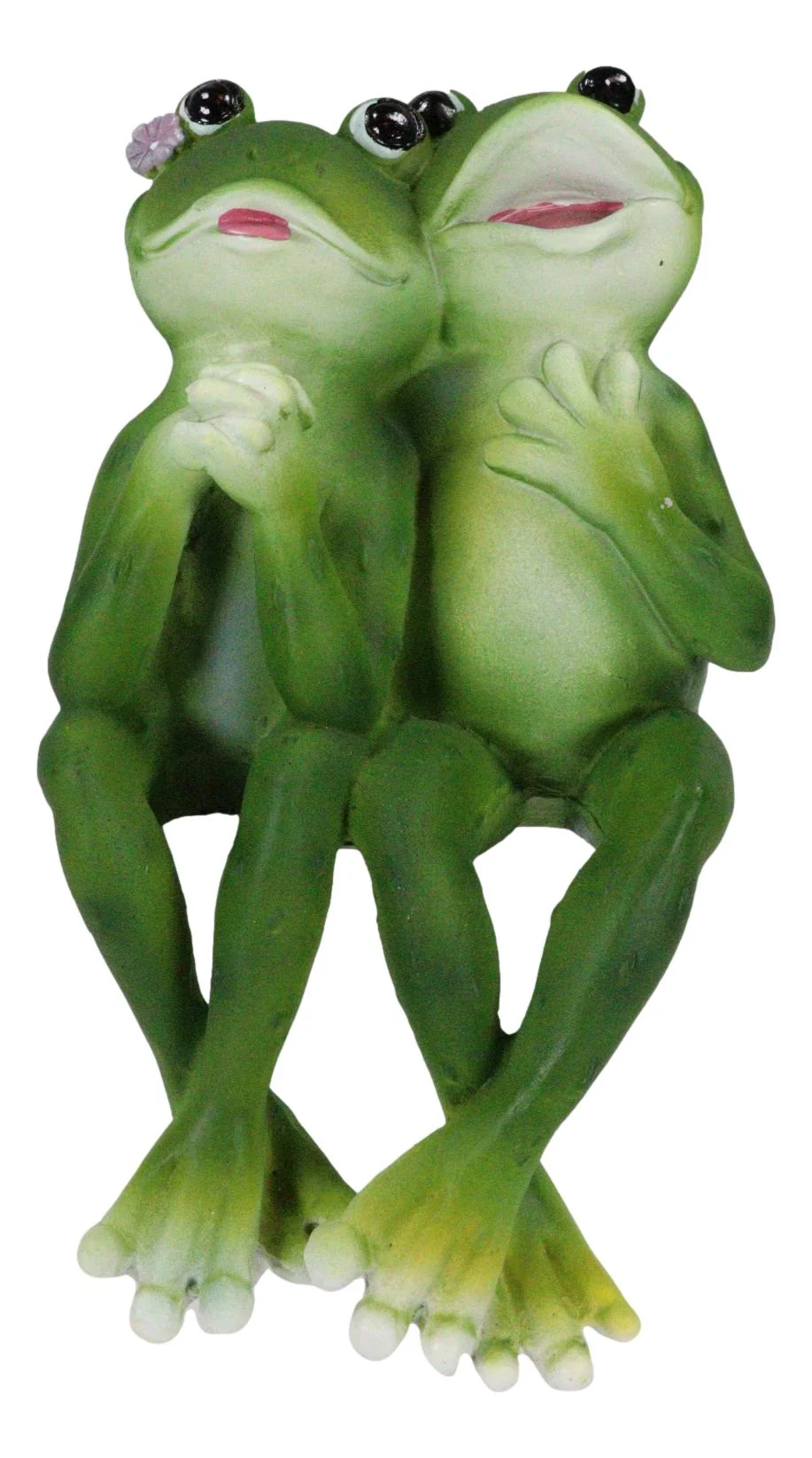 Romantic Frog Couple Sitting Side by Side Bracket Mantelpiece Ledge Shelf Sitter - Image 3