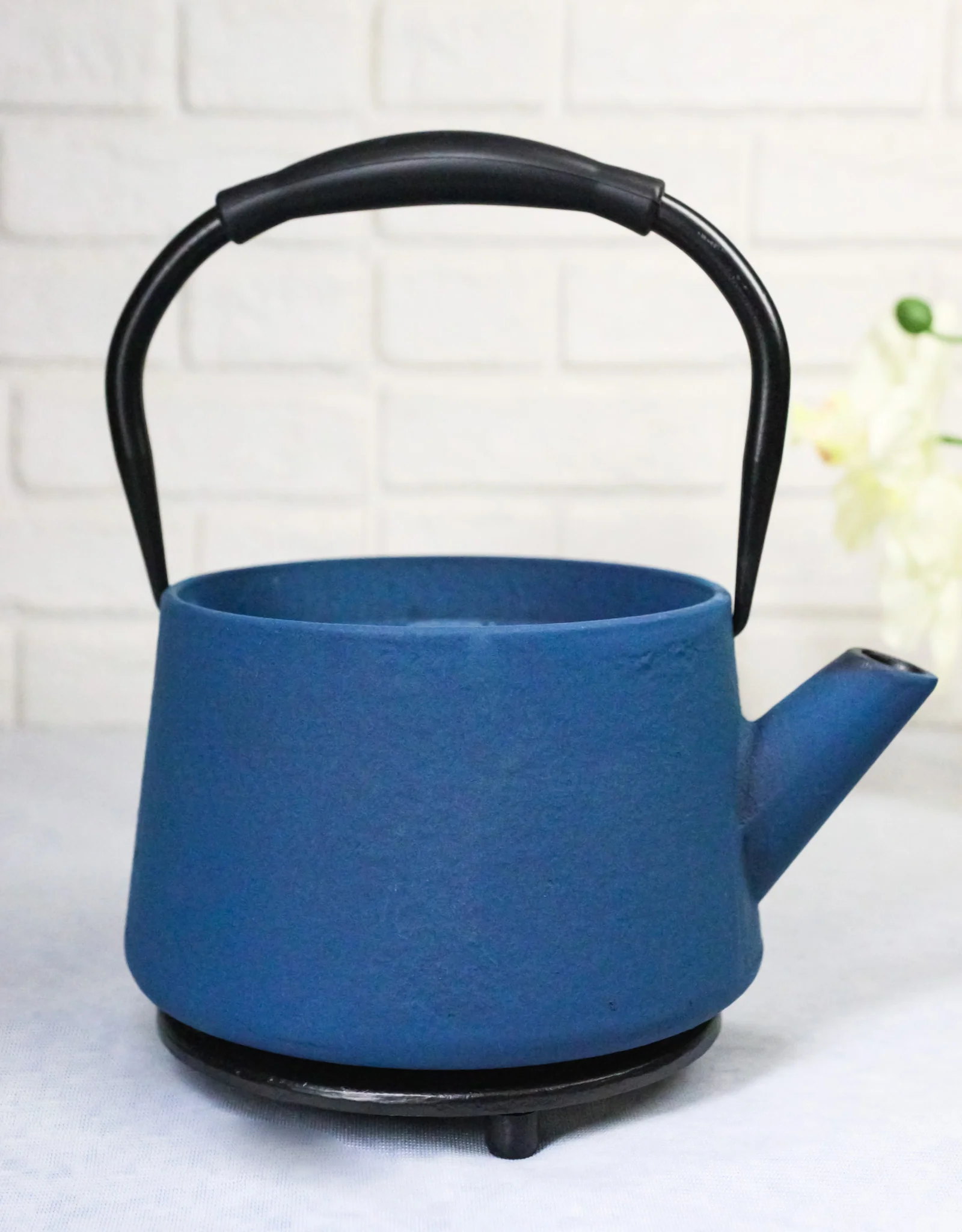 Round Spiral Wheel Traditional Cast Iron Metal Tetsubin Teapot Trivet Stand - Image 10