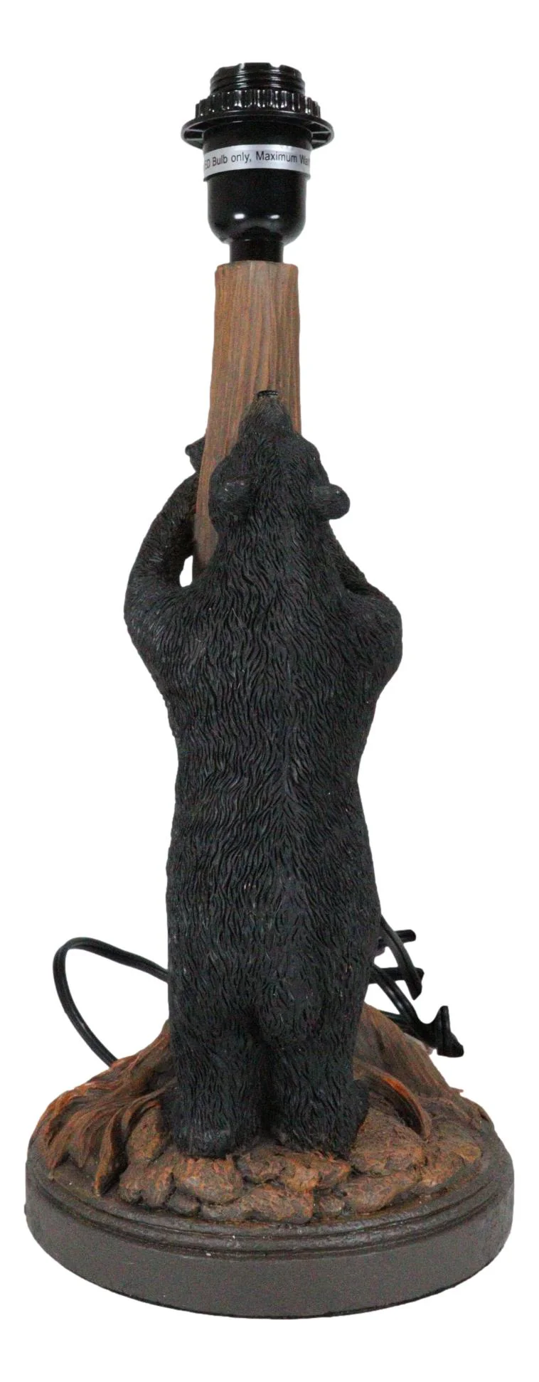 Rustic Cabin Mama Bear And Sleeping Cub On Tree Branch Table Lamp W/Shade Decor - Image 2
