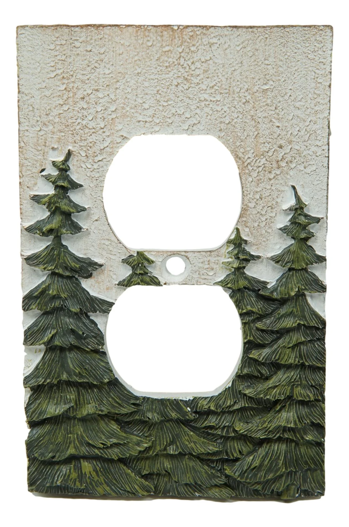Rustic Evergreen Pine Trees Forest 2-Pack Double Receptacle Outlet Wall Plate - Image 6