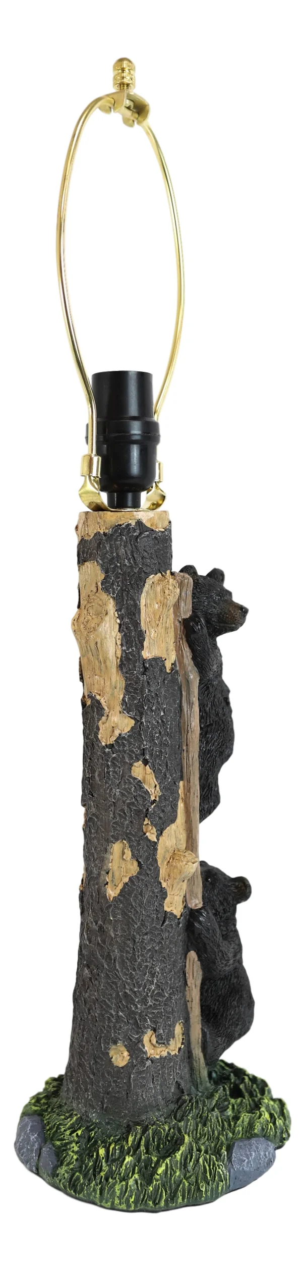 Rustic Forest 2 Bear Cubs Climbing Tree Ladder Table Lamp Statue with Shade 23"H - Image 7