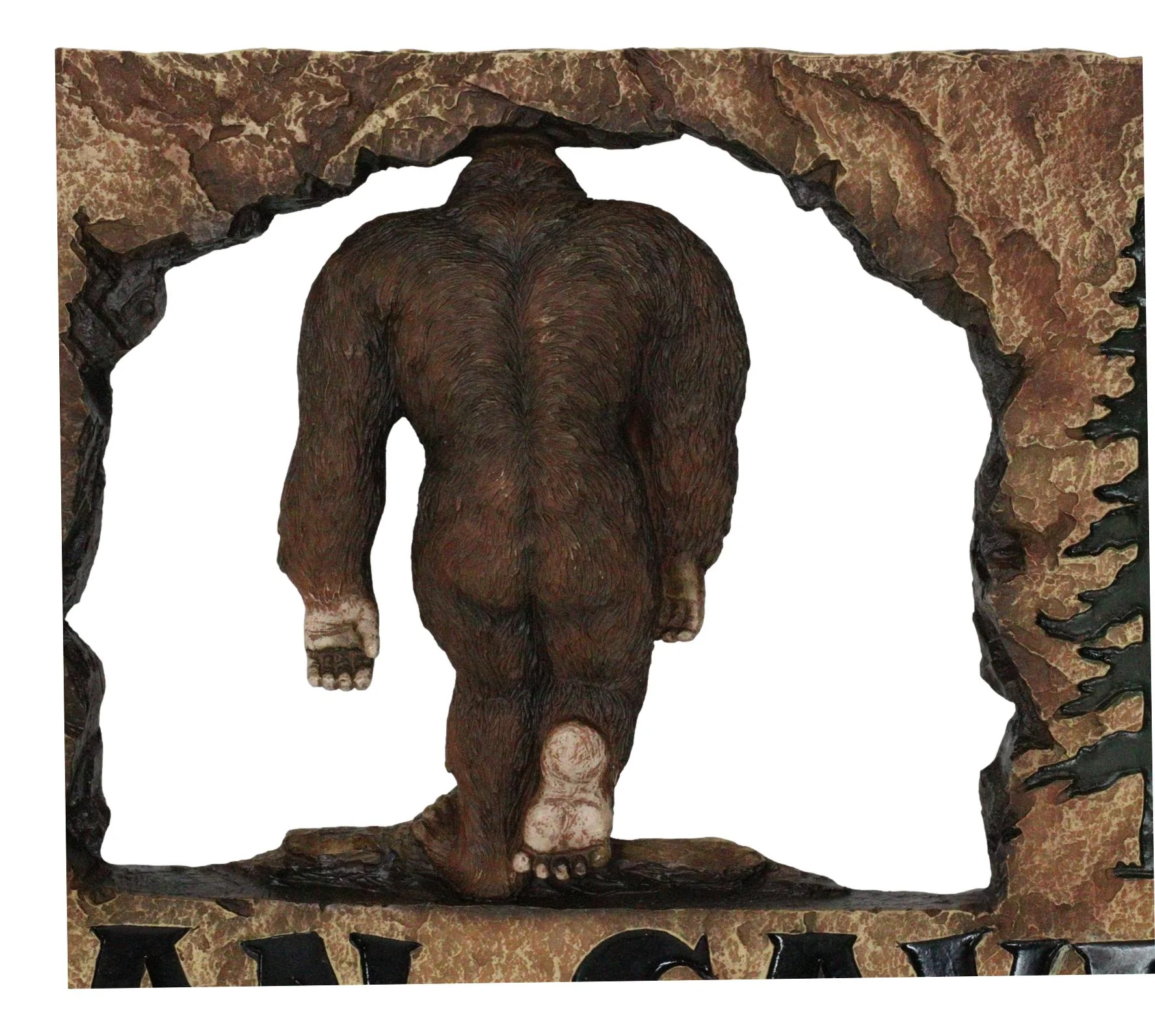 Rustic Forest Sasquatch Big Foot By Pine Trees Entering Man Cave Wall Decor - Image 7