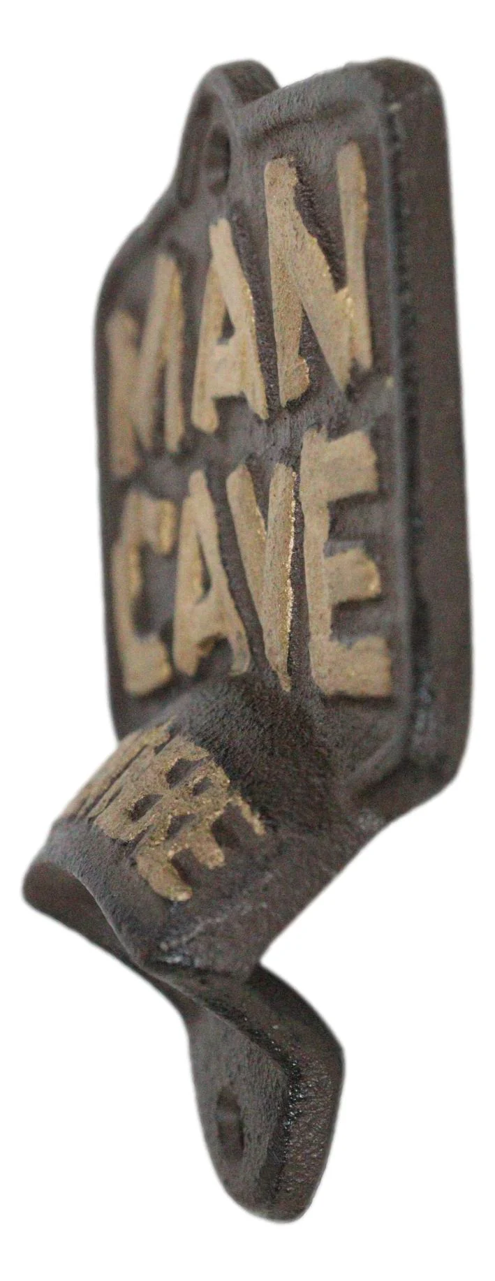 Rustic Man Cave Open Here Cast Iron Bottle Cap Opener Wall Mounted Decor Novelty - Image 3