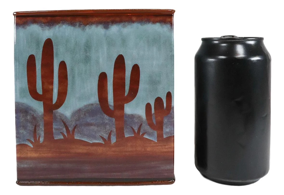 Ebros Rustic Southwestern Desert Cactus Arizona Countertop Bathroom Tissue Box Cover - Image 5