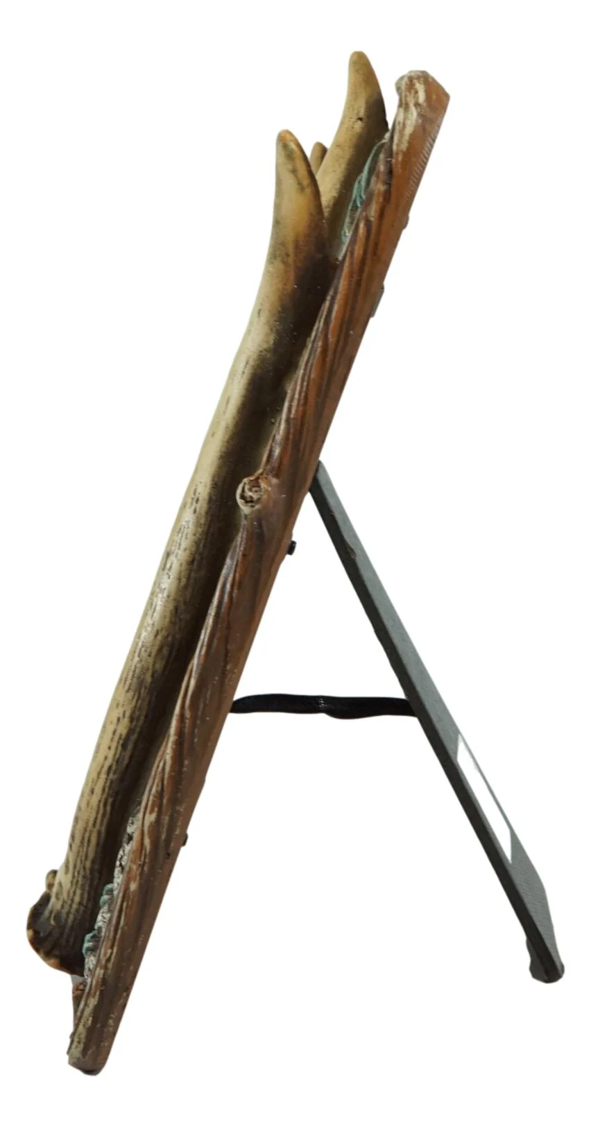 Rustic Western Buckhorn Stag Deer Antlers Easel Back 4X6 Picture Frame Sculpture - Image 5