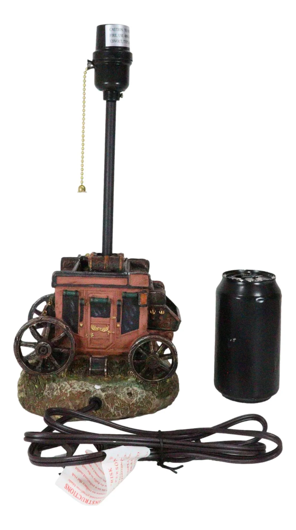 Rustic Western Classic Charming Fancy Chuckwagon Covered Wagon Table Lamp Decor - Image 7