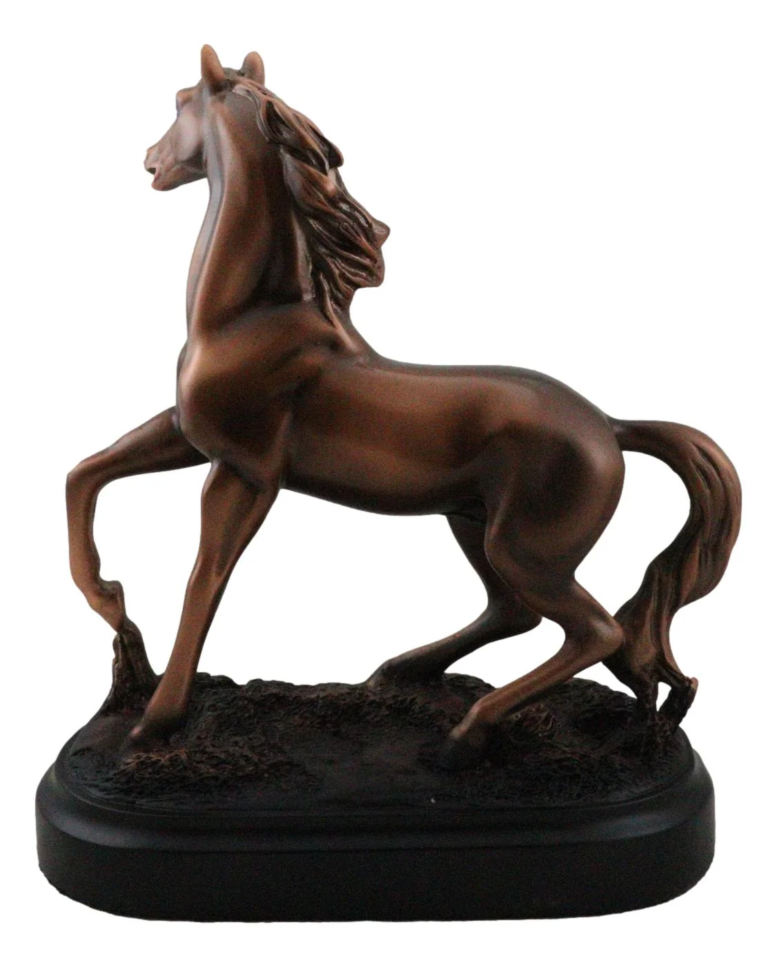 Rustic Western Country Equestrian Beauty Horse Bronzed Resin Figurine With Base - Image 7
