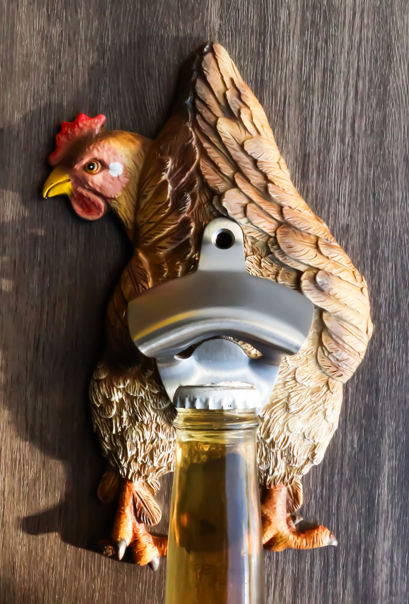 Rustic Western Country Farm Chicken Hen Butt Backside Wall Bottle Cap Opener - Image 8