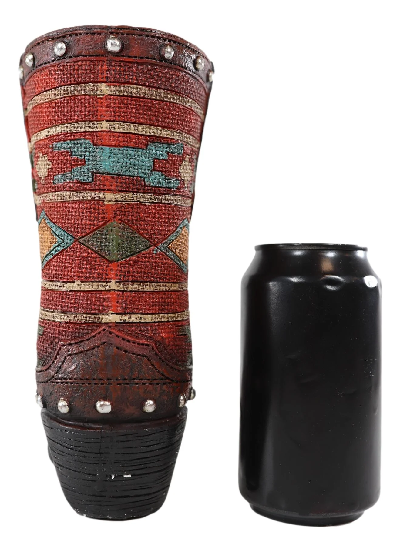 Rustic Western Cowboy Aztec Patterns Boot Flower Vase Planter Figurine Decor - Image 6