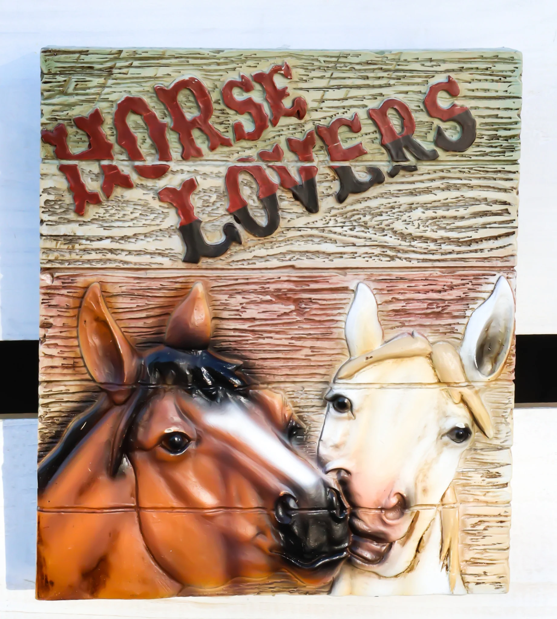 Rustic Western Horse Couple Lovers Faux Wood Wall Decor Frameless Picture Plaque - Image 7