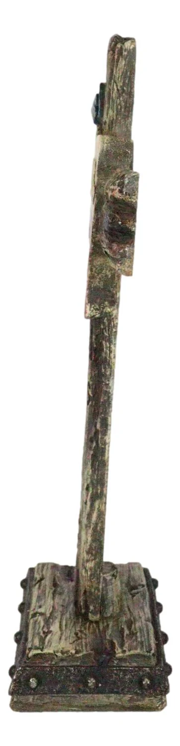 Rustic Western Patriotic Lone Star State Map God Bless Texas Standing Cross - Image 4