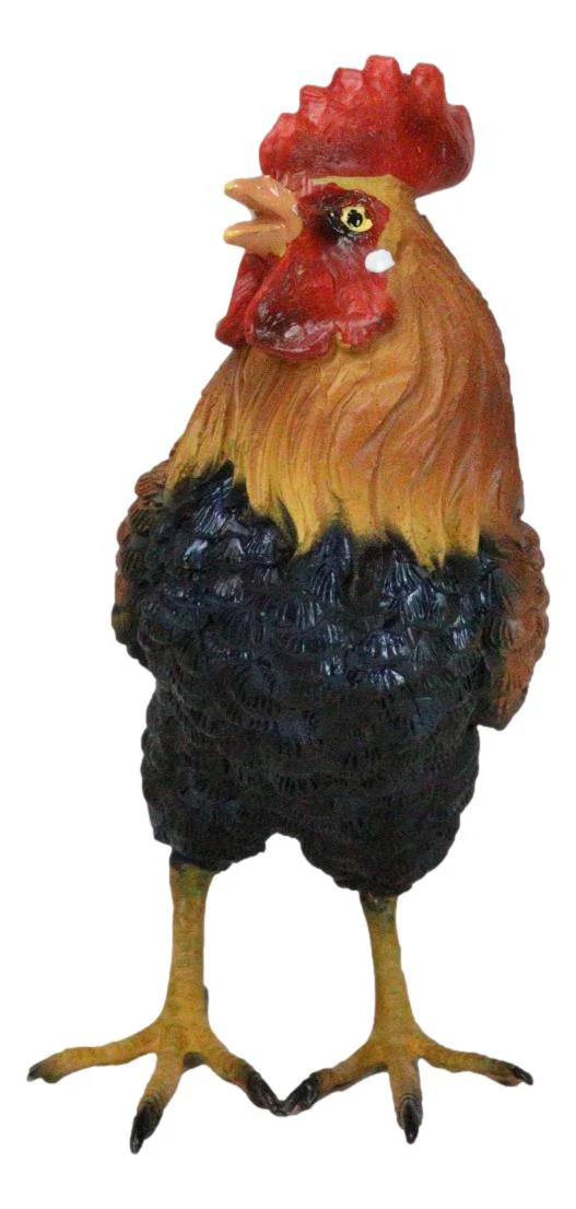 Rustic Western Proud Country Farm Colorful Chicken Rooster Figurine 5.25" Tall - Image 2