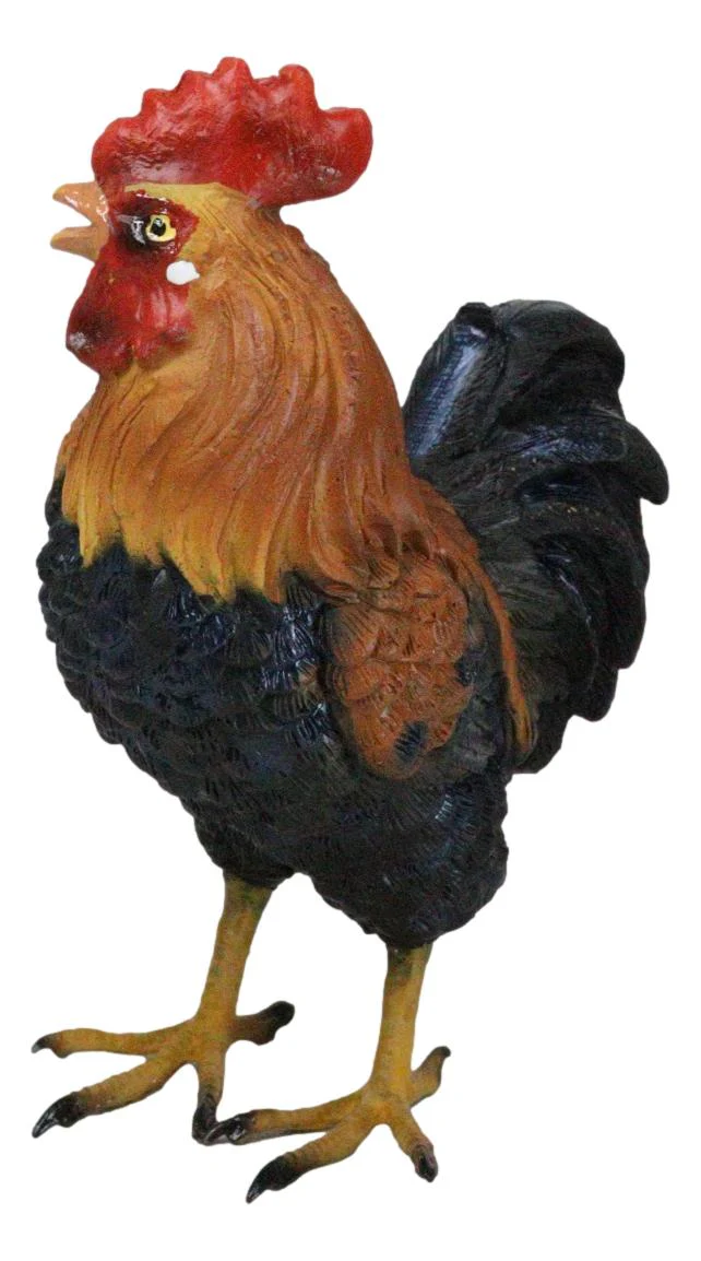 Rustic Western Proud Country Farm Colorful Chicken Rooster Figurine 5.25" Tall - Image 3