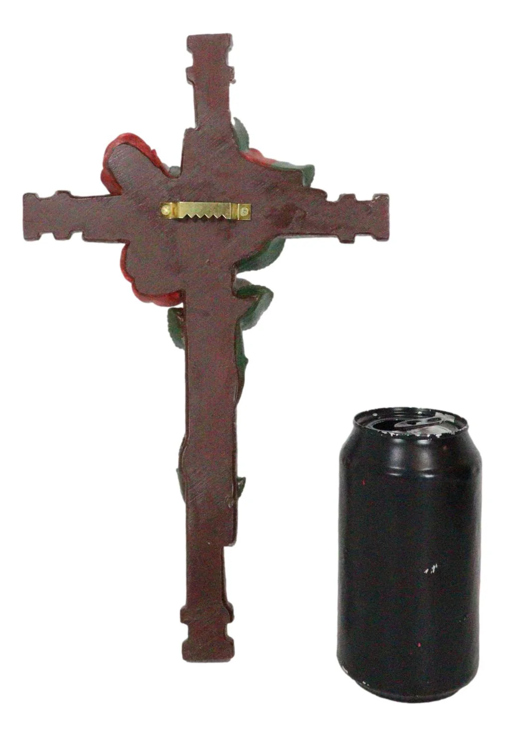 Rustic Western Romantic Red Roses Vine Roman Spike Nails Decorative Wall Cross - Image 7