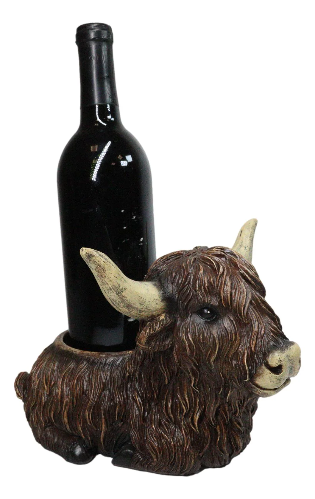 Rustic Western Scottish Highlands Cattle Cow Wine Holder Container Pot Holder 9" - Image 4