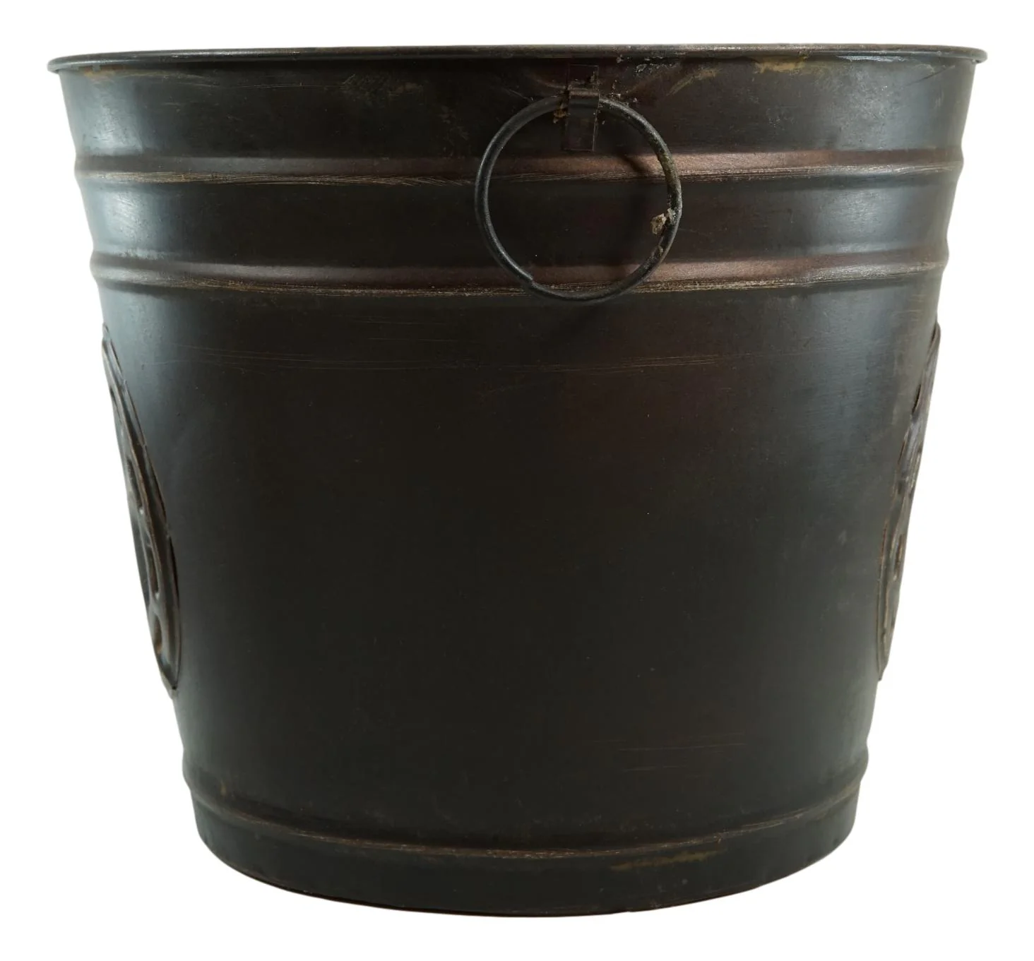 Rustic Western Star With Lucky Horseshoe Old Fashioned Bucket Vase Or Waste Bin - Image 2