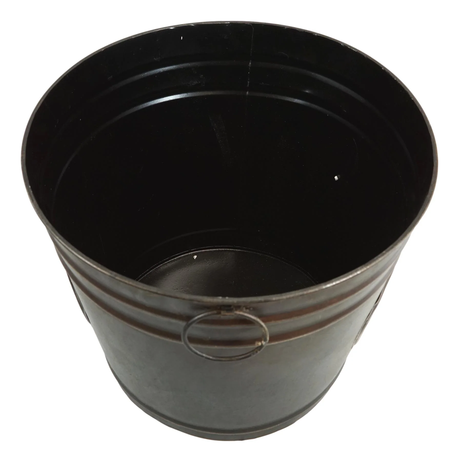 Rustic Western Star With Lucky Horseshoe Old Fashioned Bucket Vase Or Waste Bin - Image 5