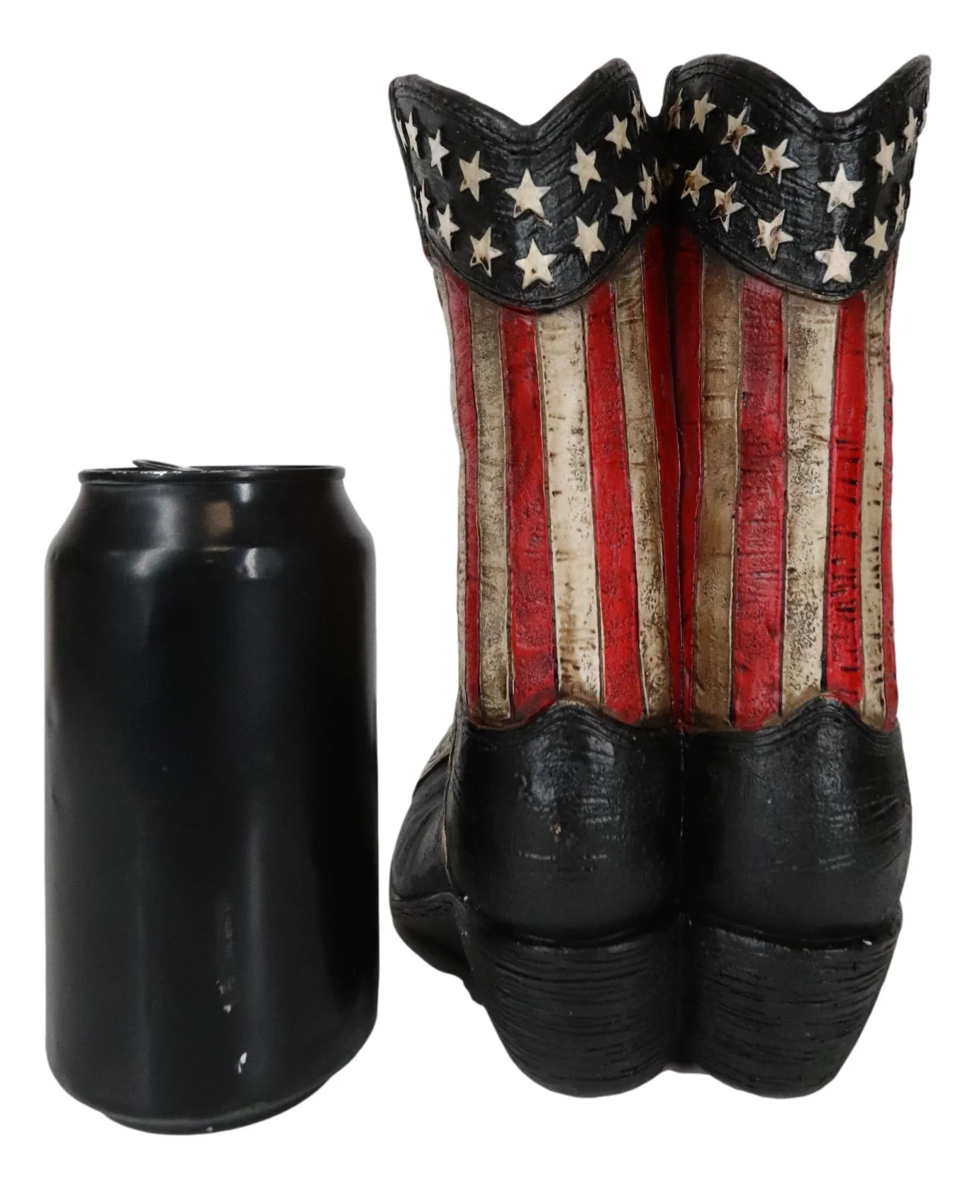 Rustic Western USA Flag Cowboy Boot Figurine Cell Phone Book Holder Easel Stand - Image 6