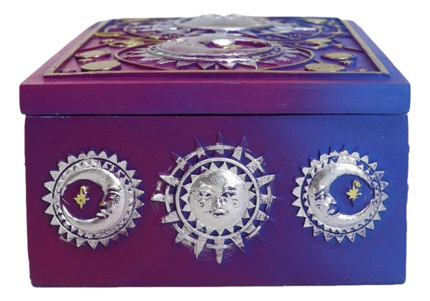 Sacred Symbols Celestial Astrology Sun And Moon Tarot Cards Decorative Box - Image 3