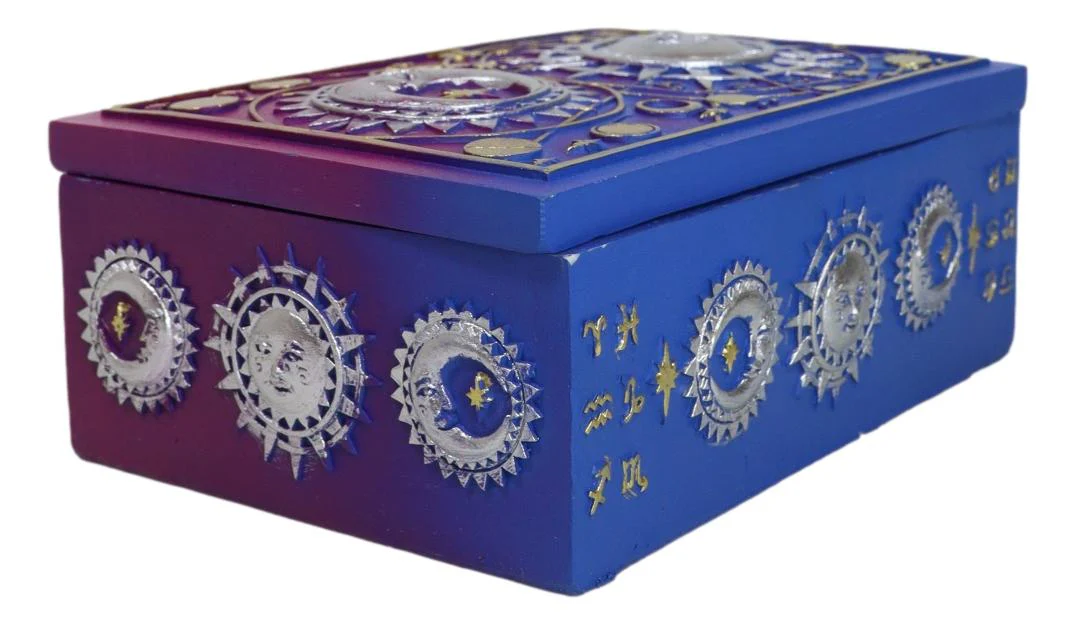 Sacred Symbols Celestial Astrology Sun And Moon Tarot Cards Decorative Box - Image 6