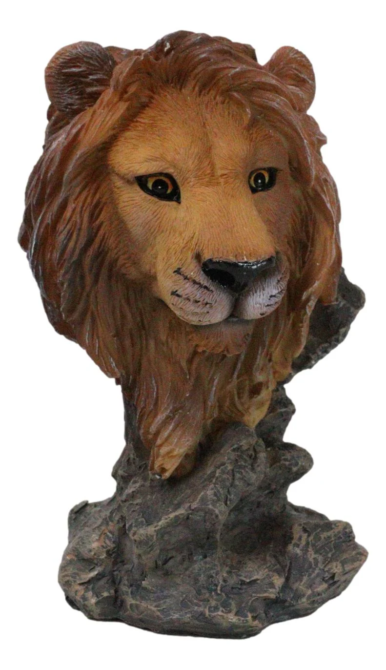 Safari Grasslands Jungle Pride Rock Lion King Bust Decorative Figurine 4.75" H - Image 3