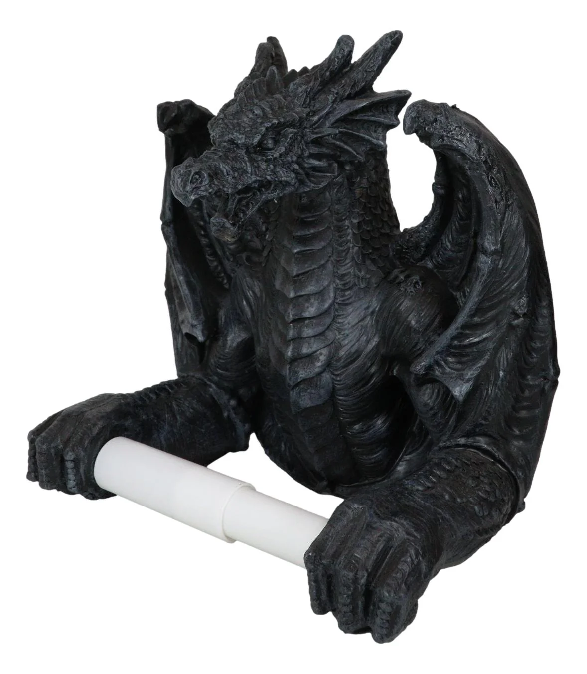 Saurian Servant Mythical Gothic Serpentine Dragon Toilet Paper Holder 9"H - Image 2