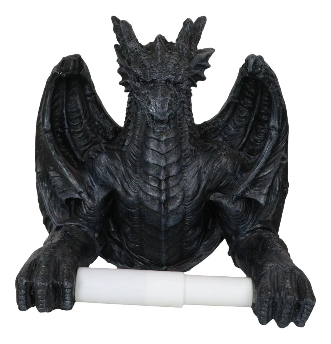 Saurian Servant Mythical Gothic Serpentine Dragon Toilet Paper Holder 9"H - Image 6