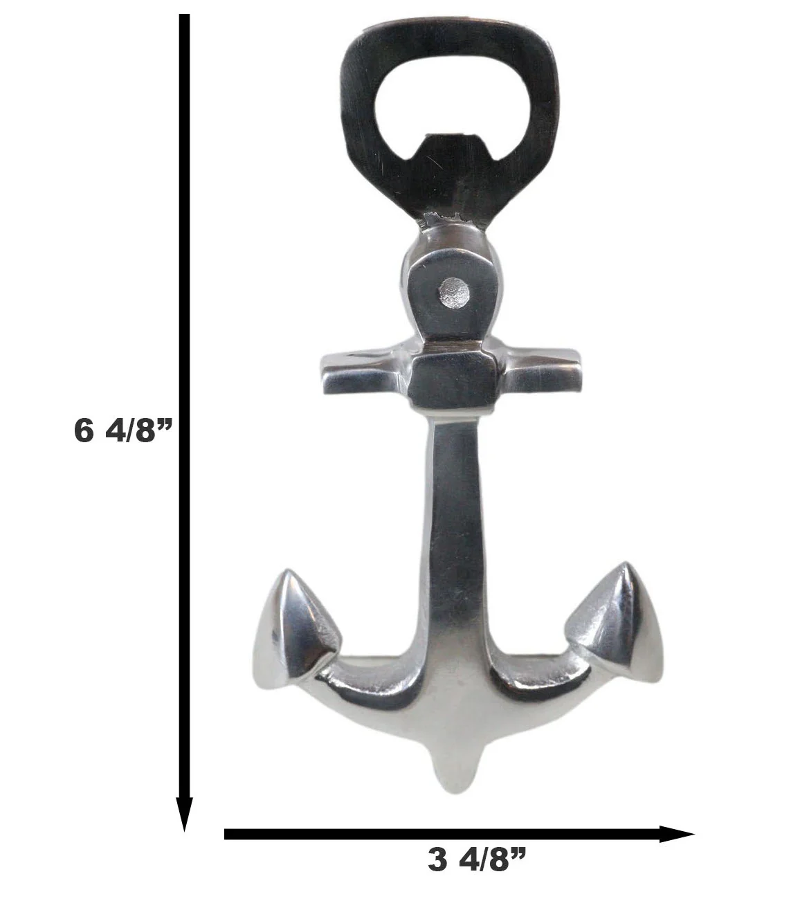 Set Of 2 Aluminum Sleek Nautical Port Sailor Ship Trident Anchor Bottle Openers - Image 2