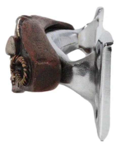 Set of 2 Country Western Cowboy Skull With Gallow Ropes Drawer Handle Bar Pulls - Image 6