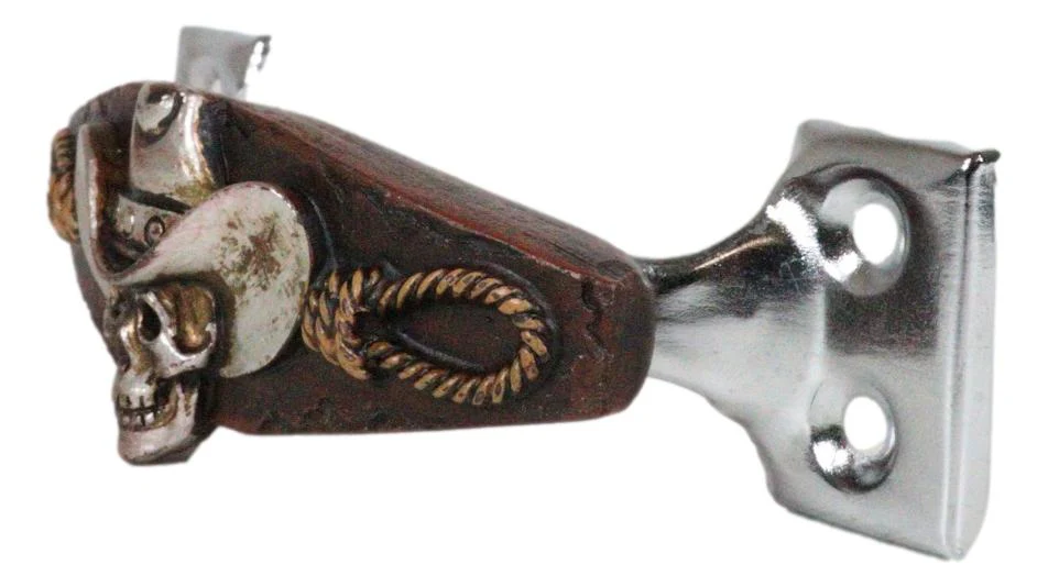 Set of 2 Country Western Cowboy Skull With Gallow Ropes Drawer Handle Bar Pulls - Image 7
