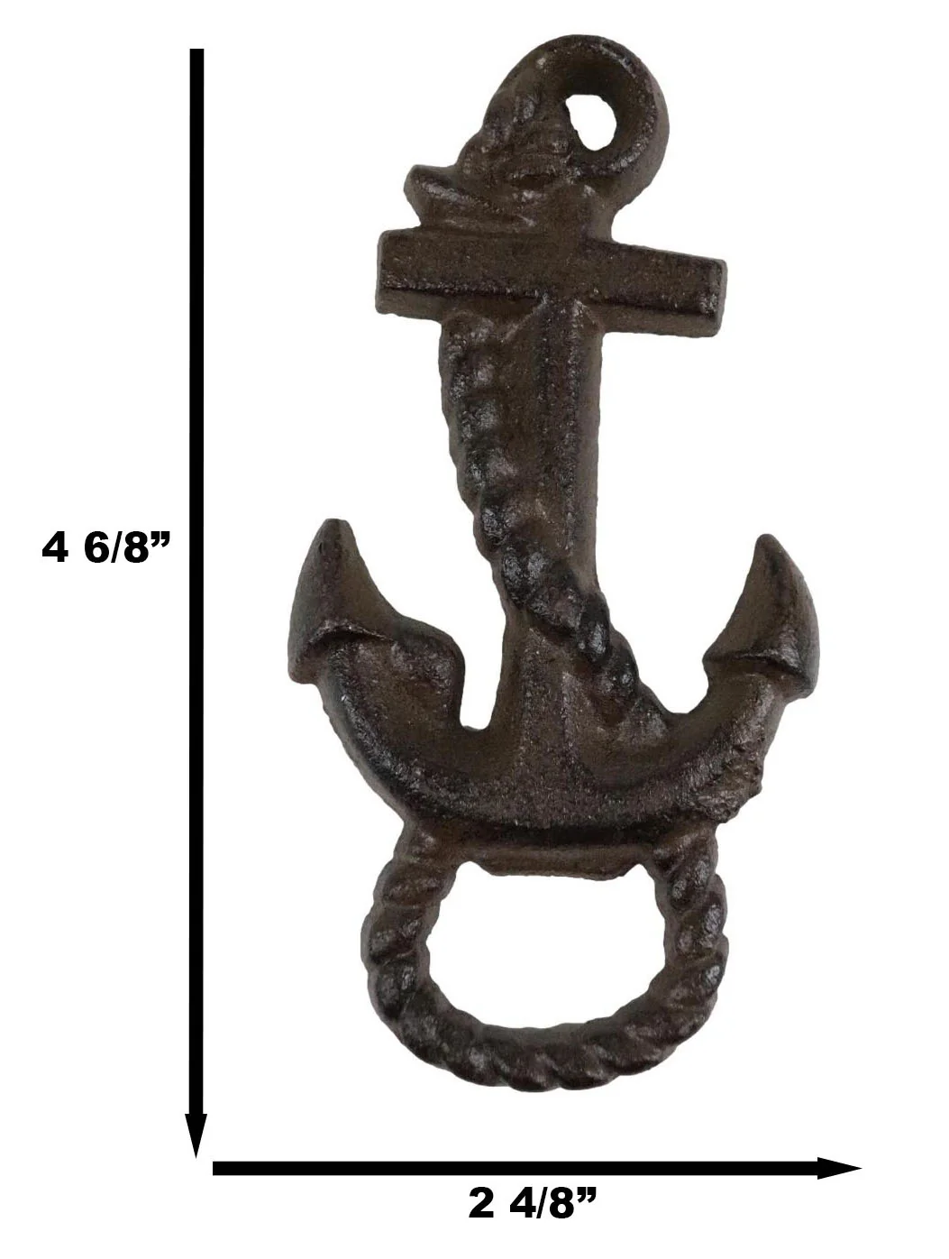 Set Of 2 Rustic Solid Cast Iron Nautical Ship Anchor Hand Beer Bottle Openers - Image 2