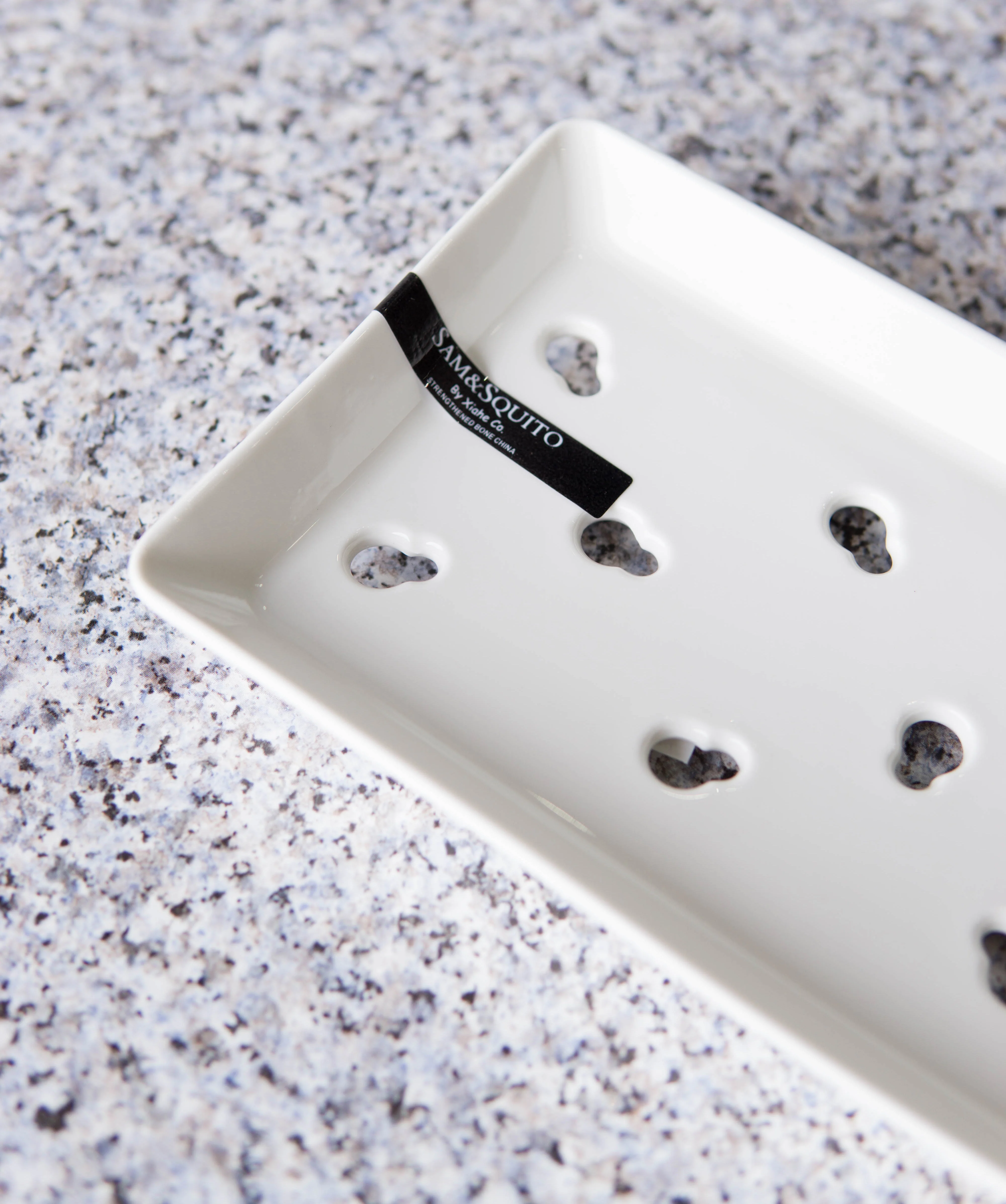 Set of 2 White Japanese Neta Zara Ceramic Sushi Case Chef Drip Plate 8.75"X4.75" - Image 2