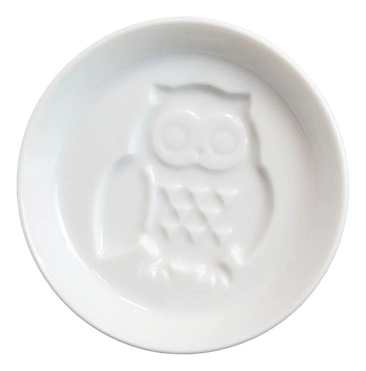 Set Of 6 Japanese White Porcelain Owl Small Dipping Sauce Condiment Dishes Bowls - Image 6