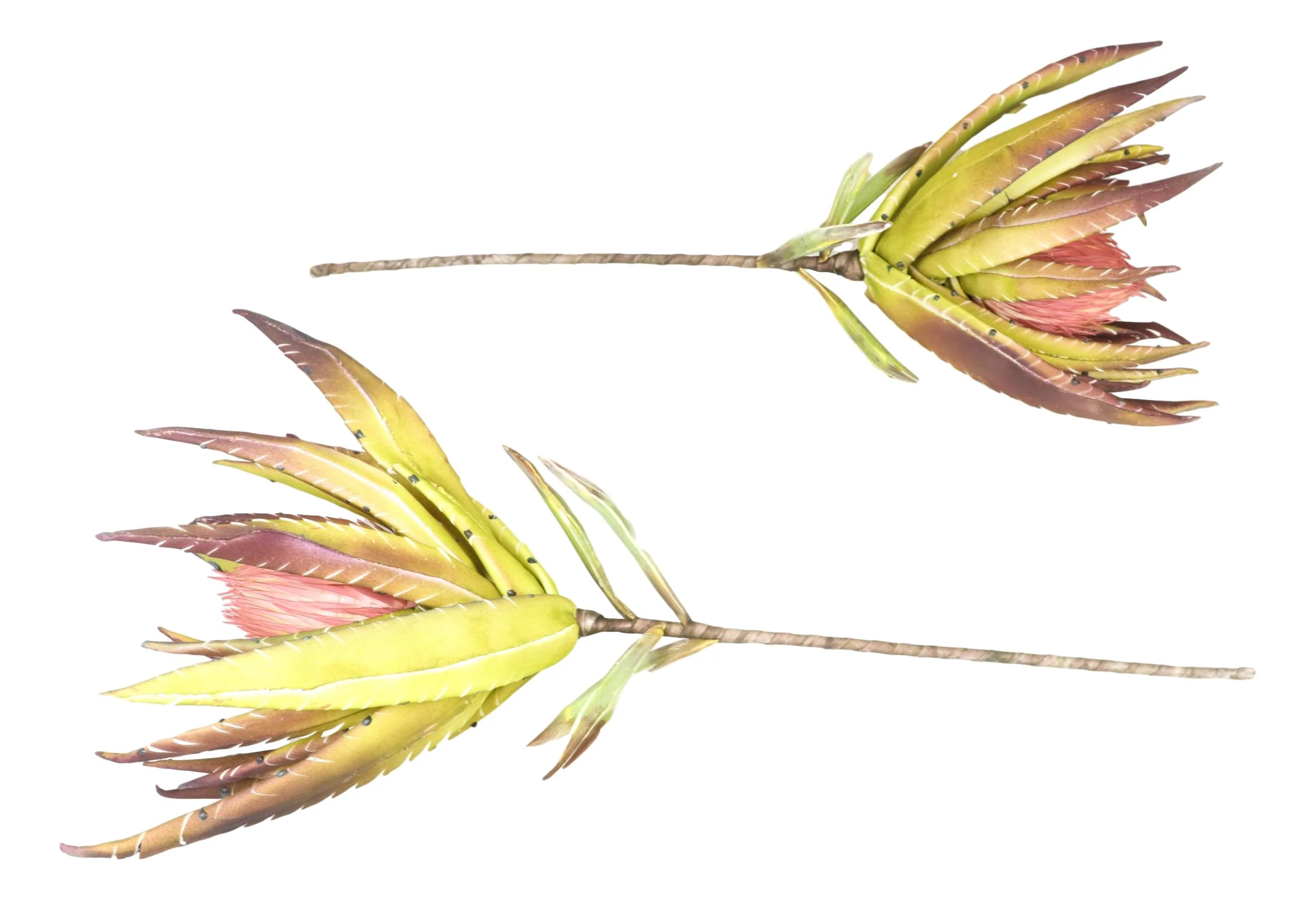 Set of 6 Realistic Artificial Botanica Faux Plants Thistle Fern Grass Leaf Stems - Image 3