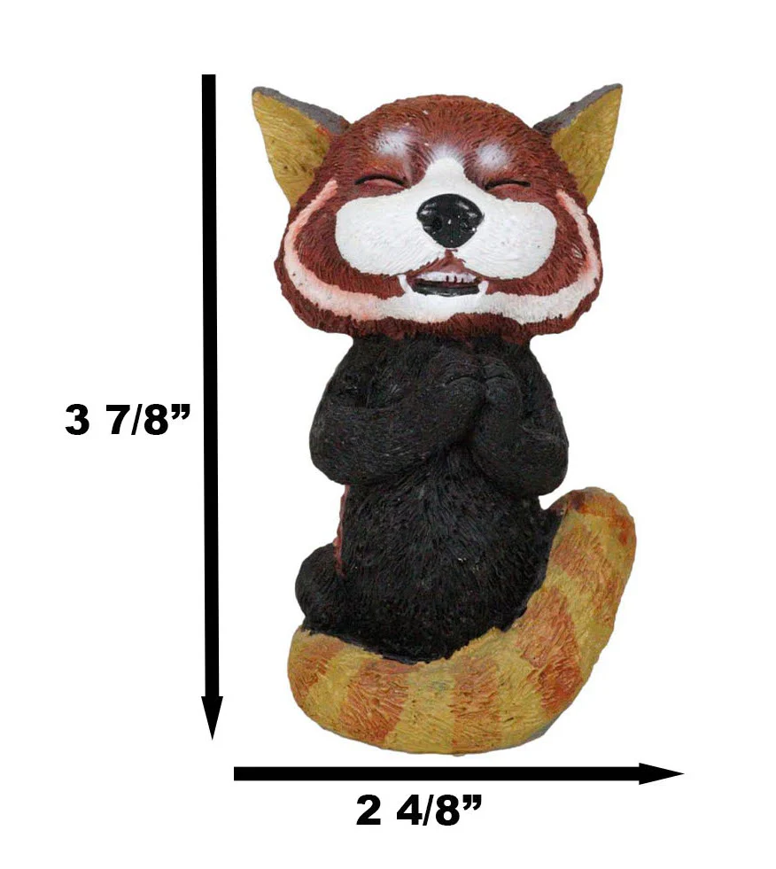 Sinister Pets TeeHee Grinning Red Panda Figurine 4"Tall Whimsical Comical Animal - Image 2
