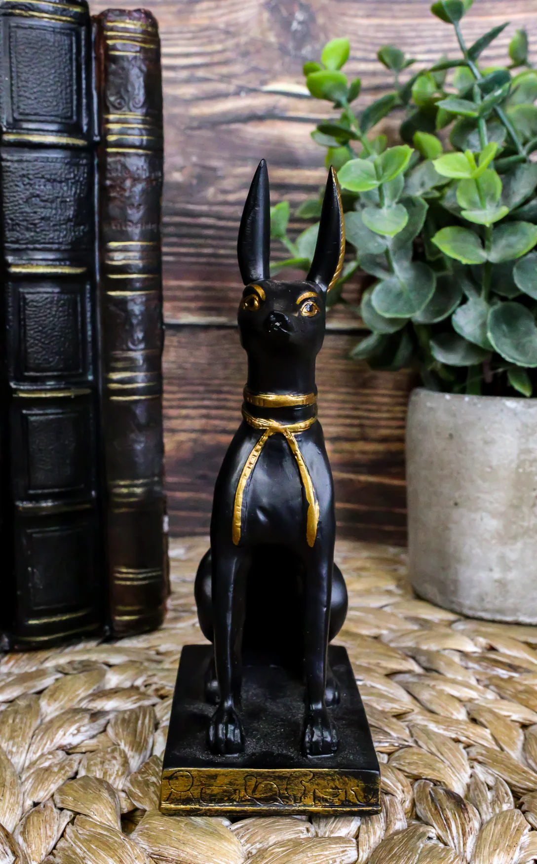 Sitting Ancient Egyptian God Anubis Jackal Dog Figurine 5"H God of The Afterlife - Image 7