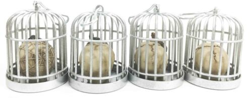 Skull Caged Human Warrior Tattoo Skulls Skeleton Figurine Miniature Set Ornament - Image 2