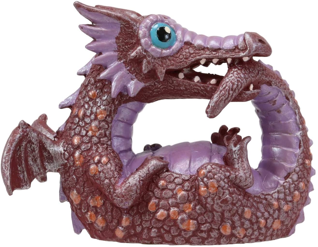 Small Collector Red Cute Tail Biting Baby Dinosaur Dragon Ornament Figurine - Image 5