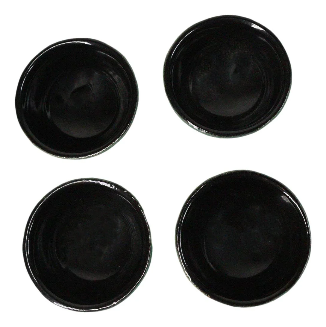 Soft Green Textured Japanese Tetsubin Style Cast Iron Mini Tea Cups Set of 4 - Image 3