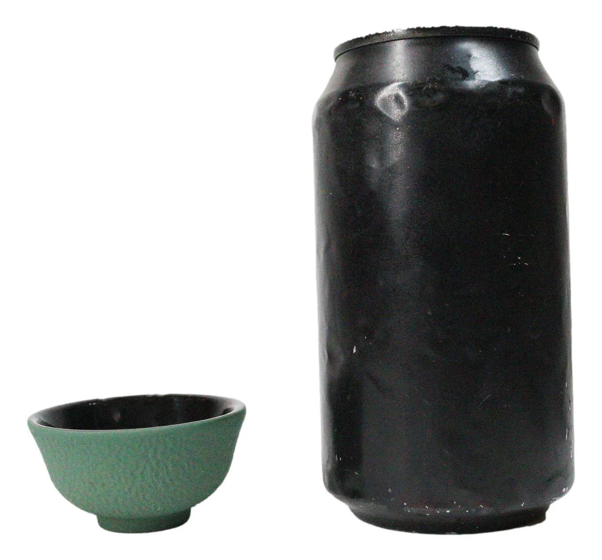 Soft Green Textured Japanese Tetsubin Style Cast Iron Mini Tea Cups Set of 4 - Image 7