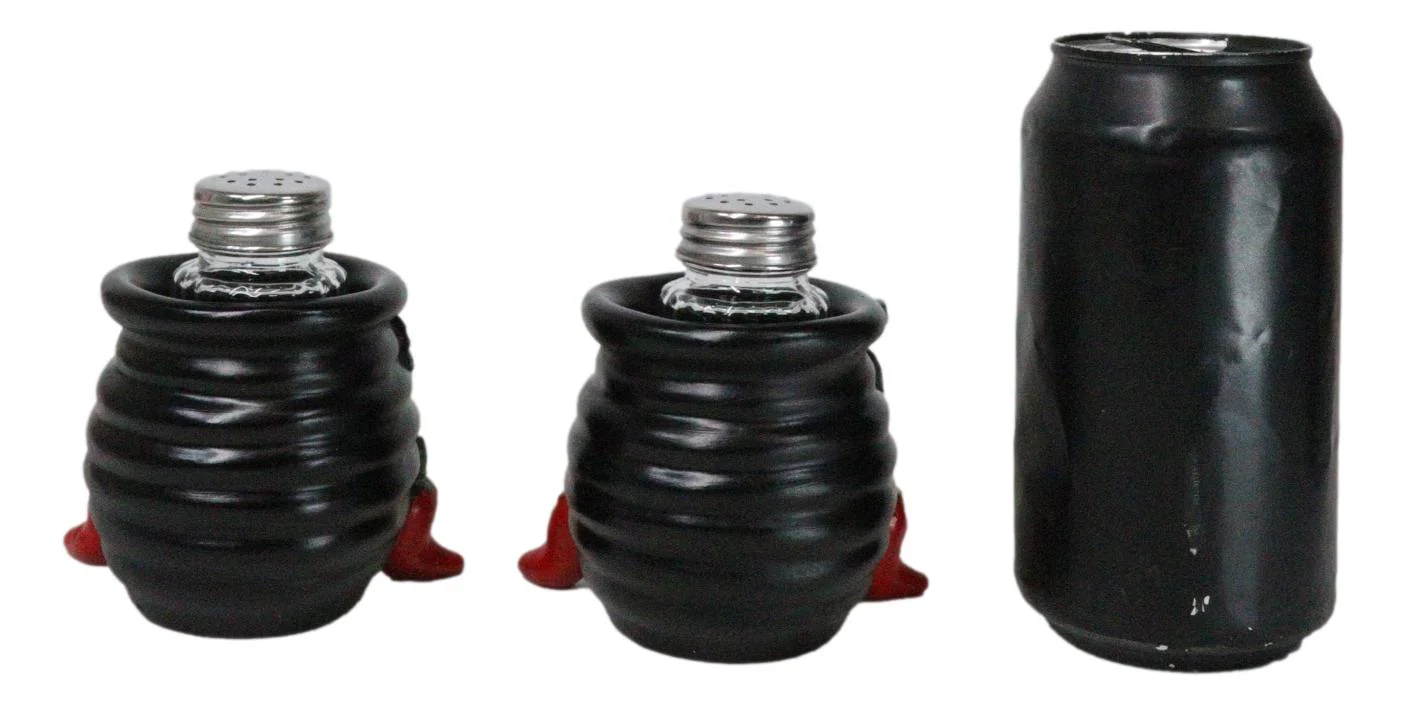 Southwestern Pot Of Chili Peppers Canister Jars Salt Pepper Shakers Holder Set - Image 8