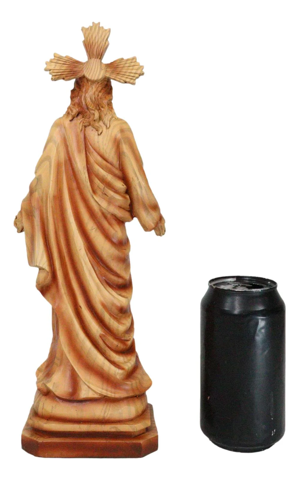 Standing Sacred Heart of Jesus Christ Catholic Christian Faux Wood Figurine - Image 8