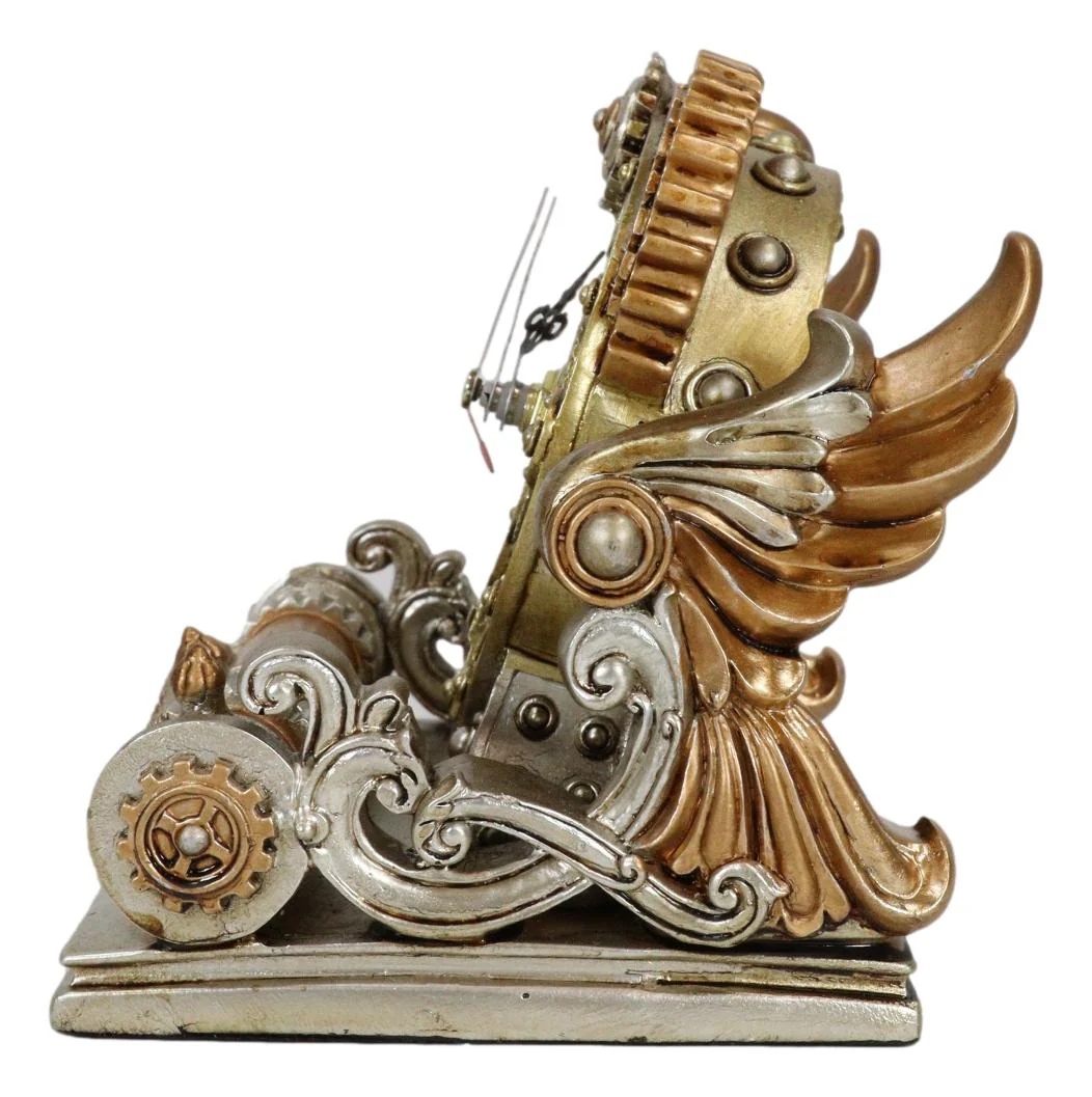 Steampunk Chronambulator Time Warp Machine With Painted Clockwork Desktop Clock - Image 3