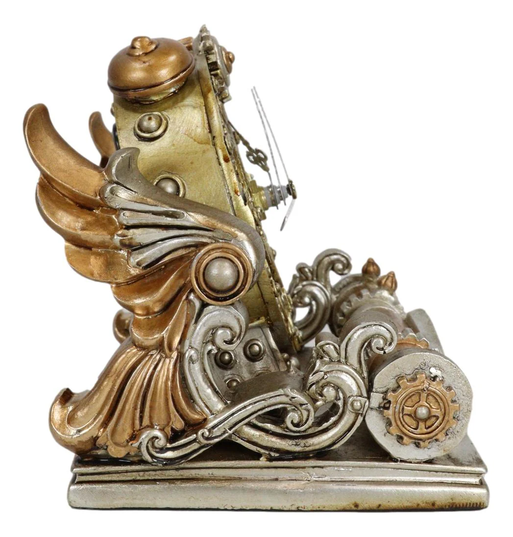 Steampunk Chronambulator Time Warp Machine With Painted Clockwork Desktop Clock - Image 4