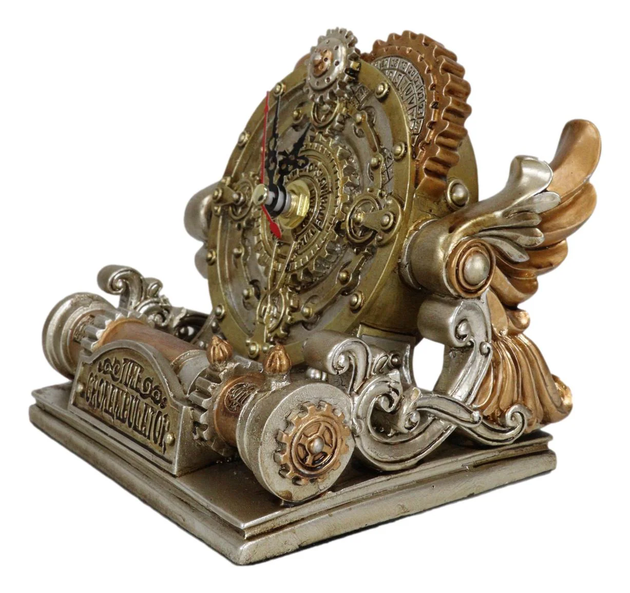 Steampunk Chronambulator Time Warp Machine With Painted Clockwork Desktop Clock - Image 5