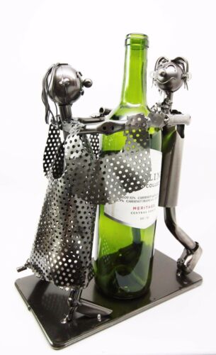 Tango Dancing Lover Couple Hand Made Metal Wine Bottle Holder Caddy Decor - Image 4